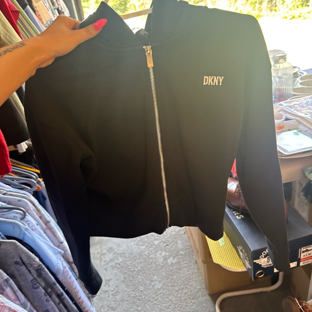 DKNY Black Bomber Jacket for Women